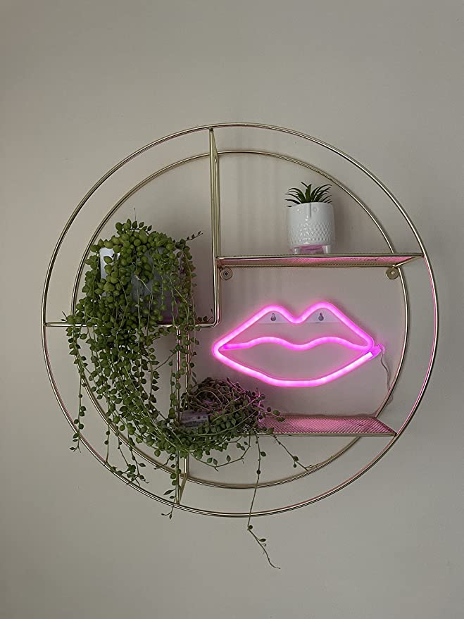 LIPS Neon LED Light, LIPS Neon LED Lamp For Living Room & Bedroom, Table & Wall Christmas Decoration for Kids & Adults - PINK Colour