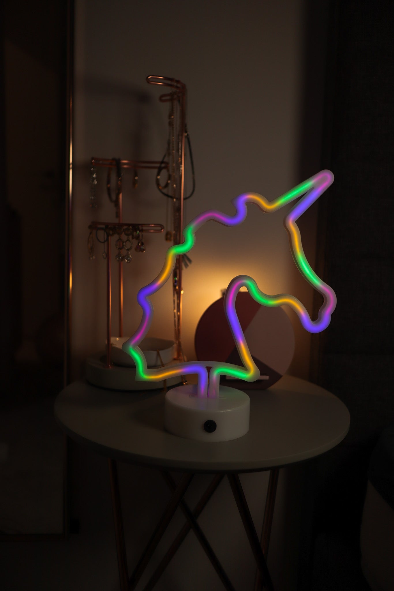 UNICORN Neon LED Light, UNICORN Neon LED Lamp For Living Room & Bedroom, Table & Wall Christmas Decoration for Kids & Adults - Battery Powered - RAINBOW Colour